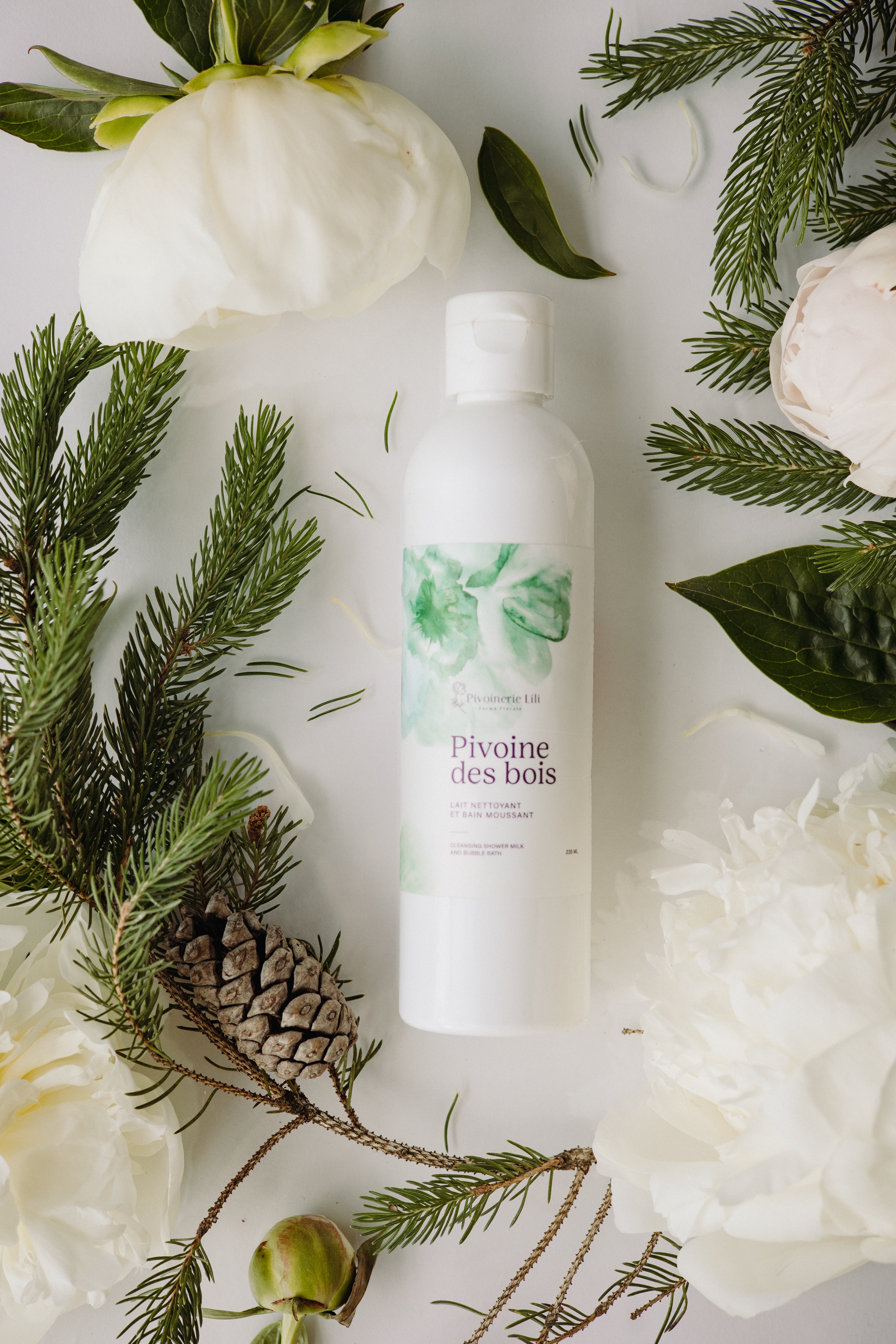 Lait Nettoyant et Bain Moussant - Pivoine des bois