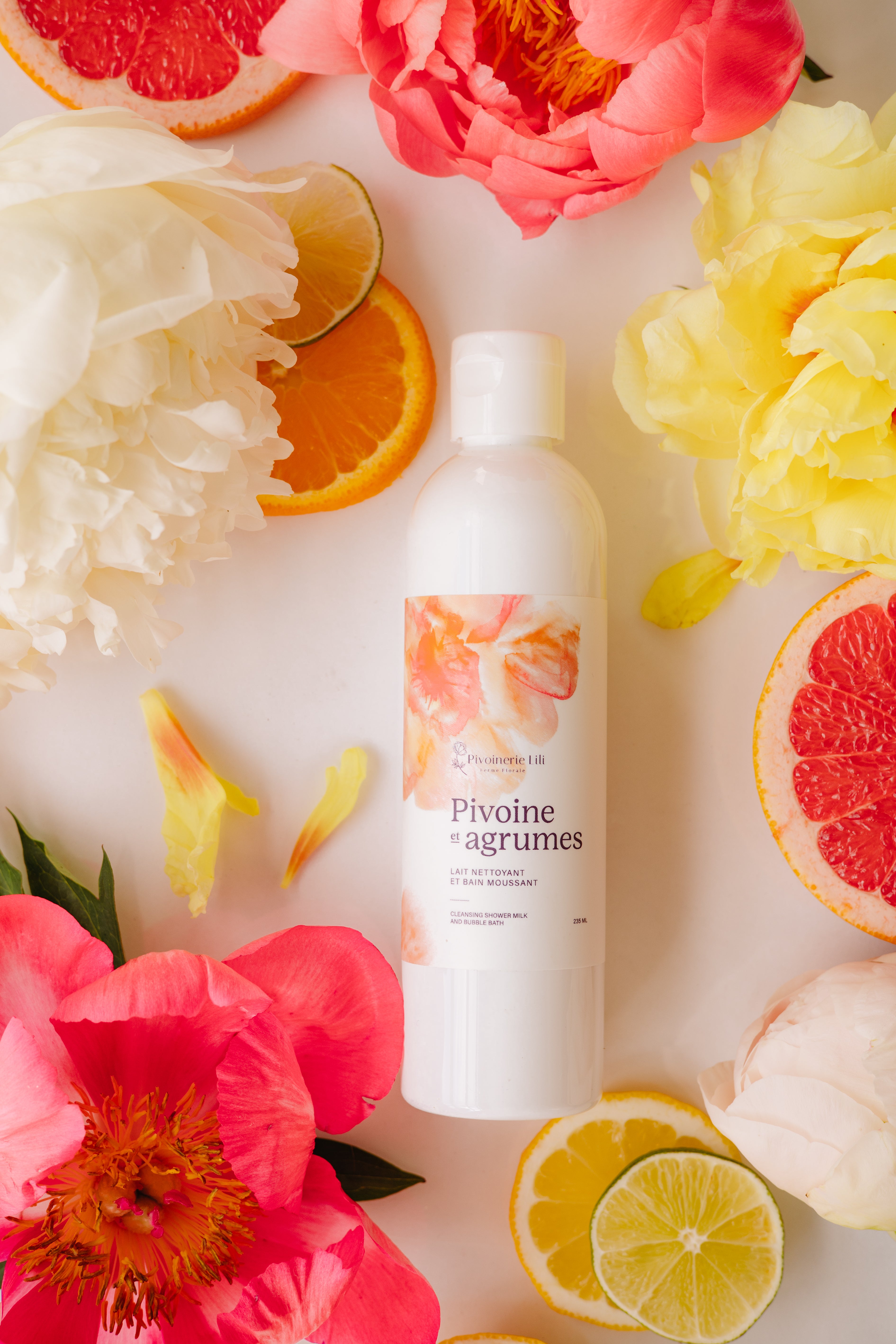 Lait Nettoyant et Bain Moussant - Pivoine & Agrumes
