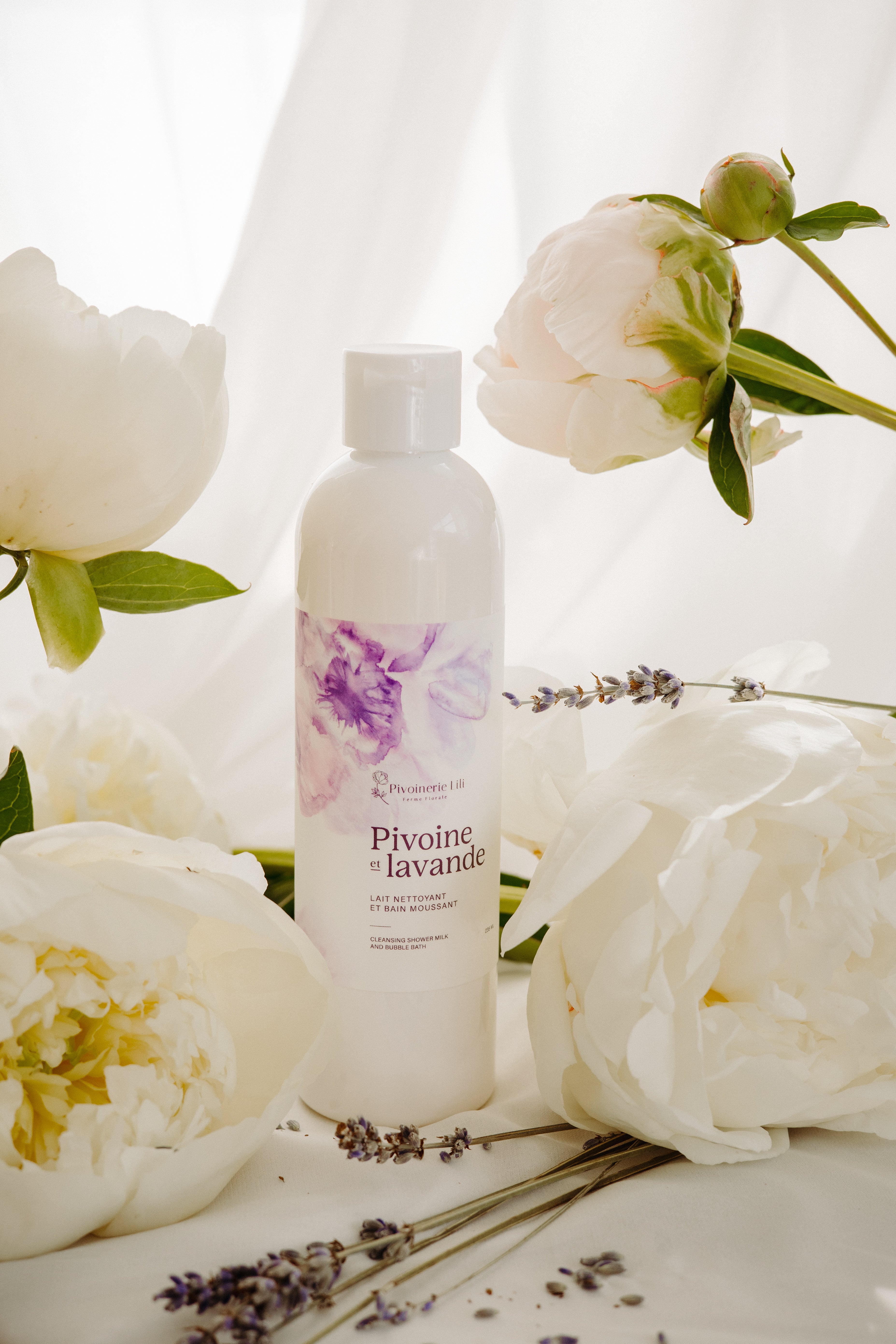 Lait Nettoyant et Bain Moussant - Pivoine & Lavande