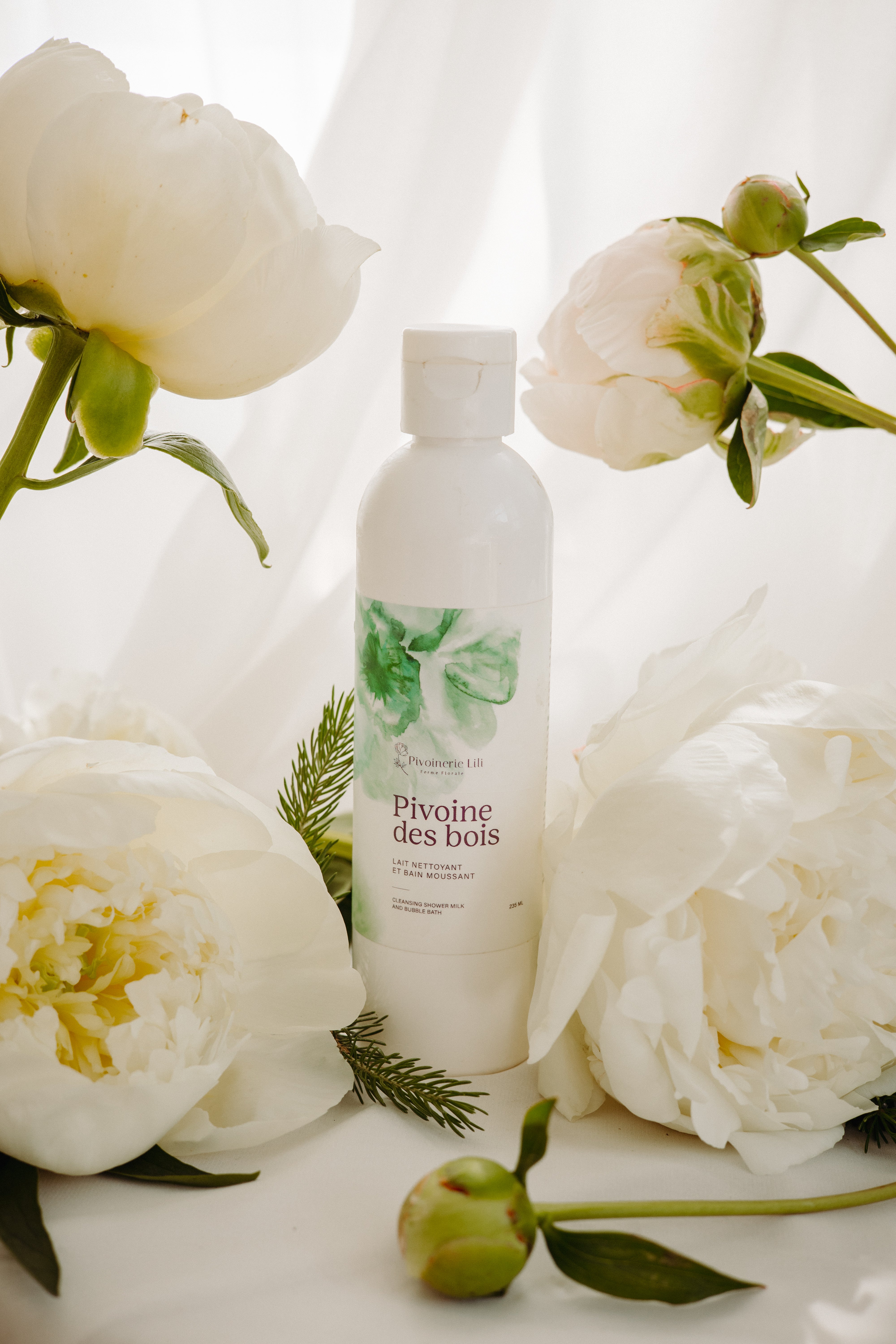 Lait Nettoyant et Bain Moussant - Pivoine des bois