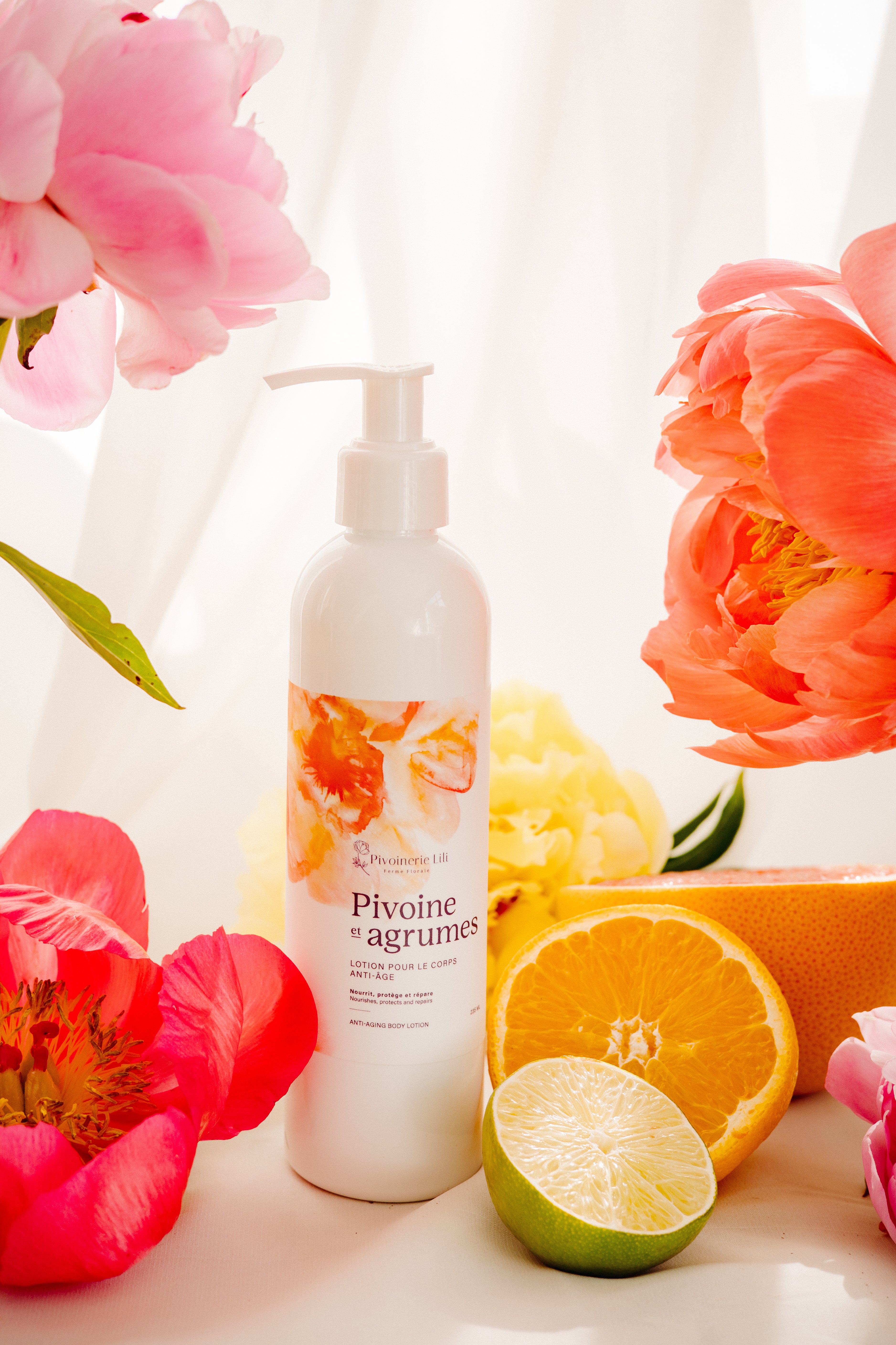 Lotion pour le corps anti-âge – Pivoine & agrumes