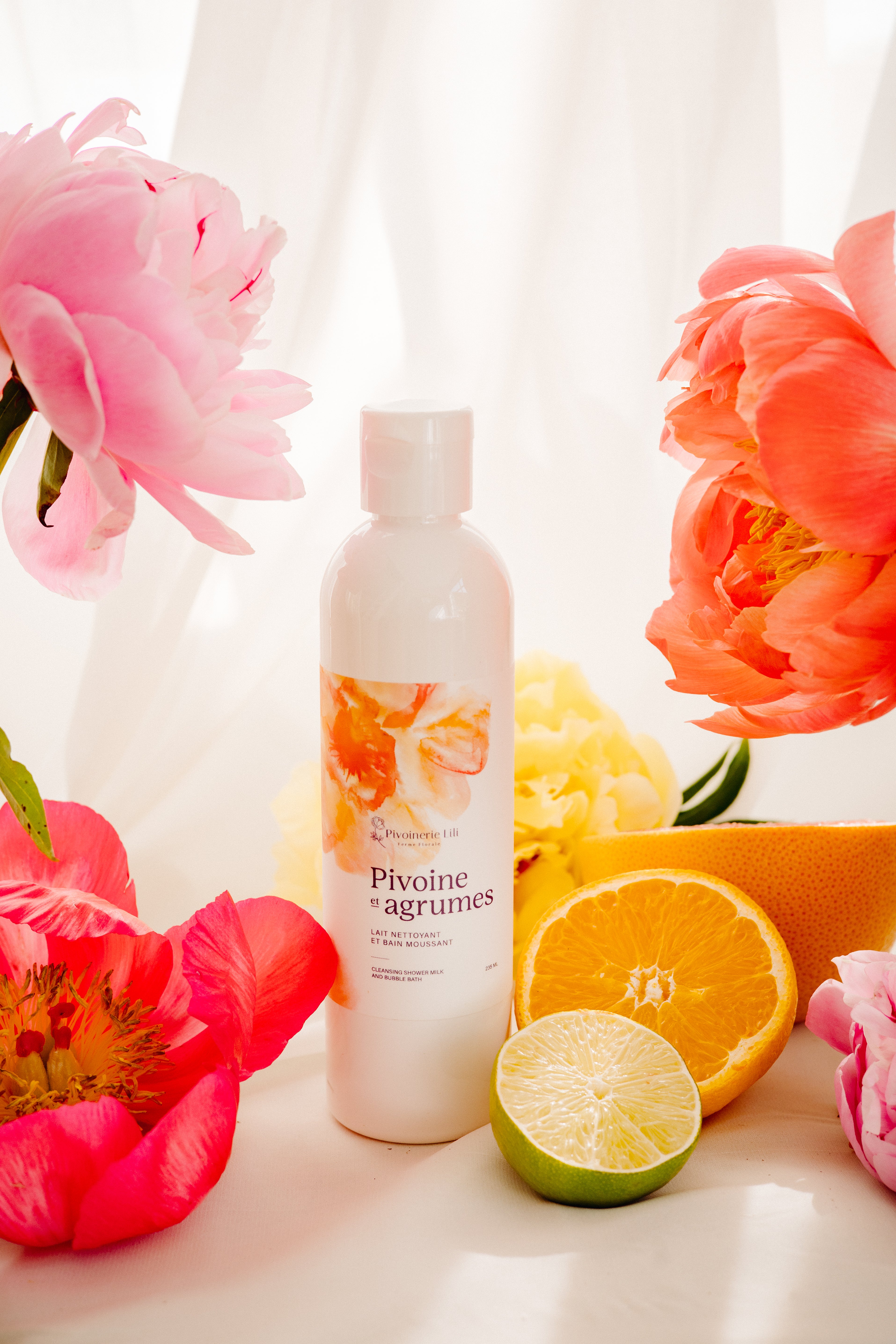 Lait Nettoyant et Bain Moussant - Pivoine & Agrumes