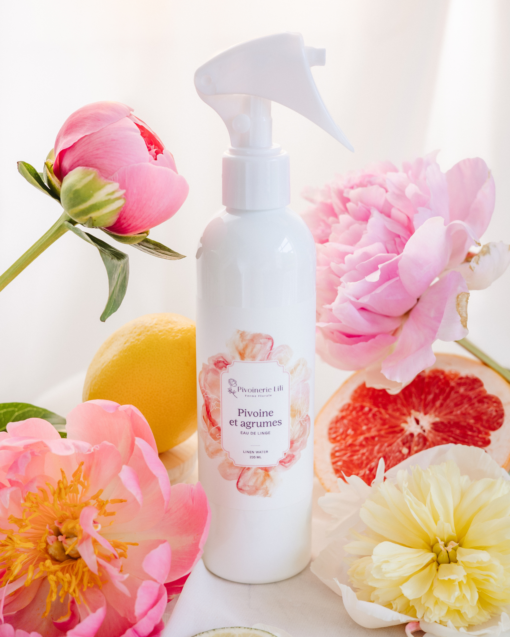 Eau de linge Pivoine et agrumes 235 ml