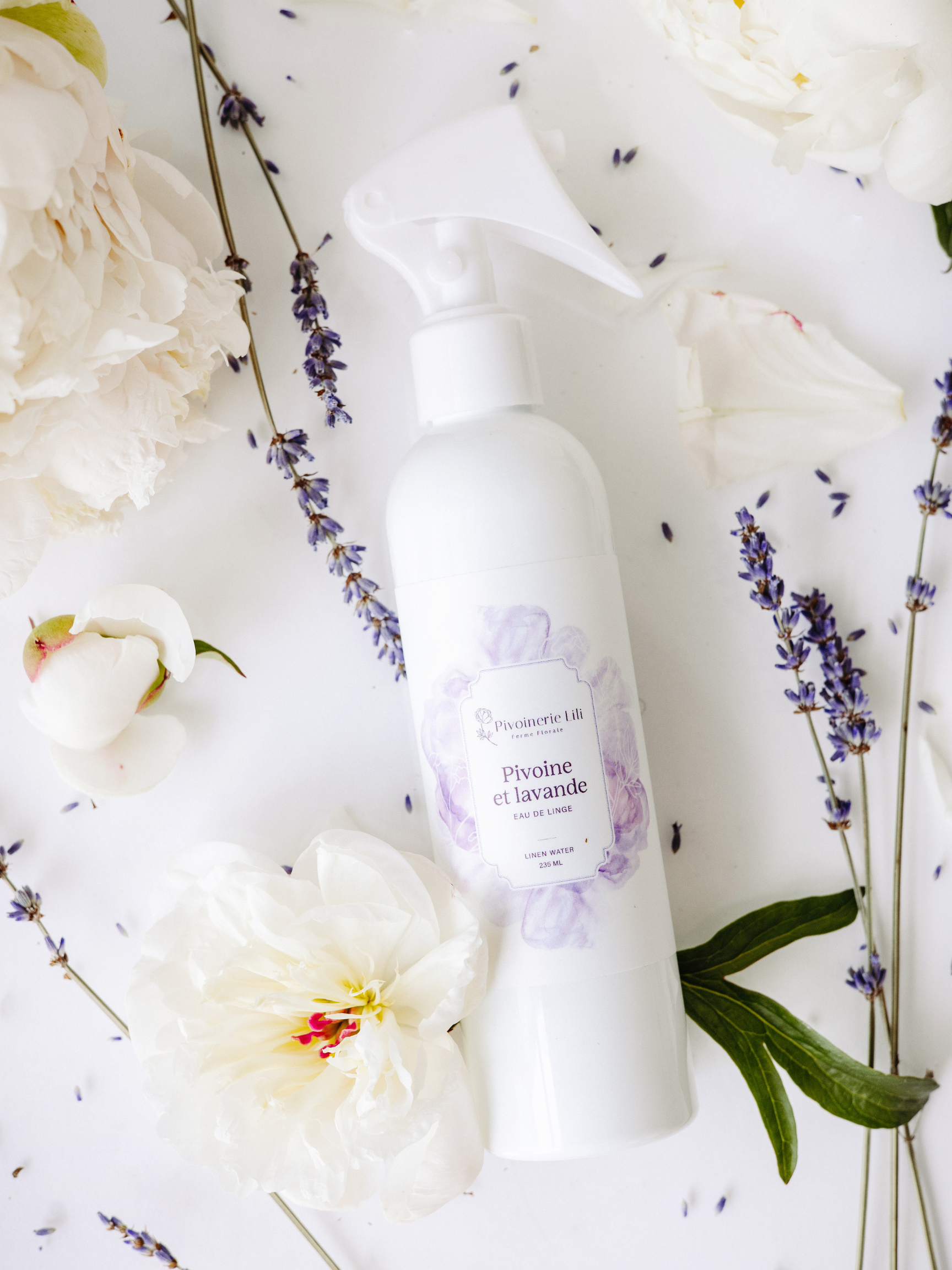 Eau de linge Pivoine lavande 235 ml