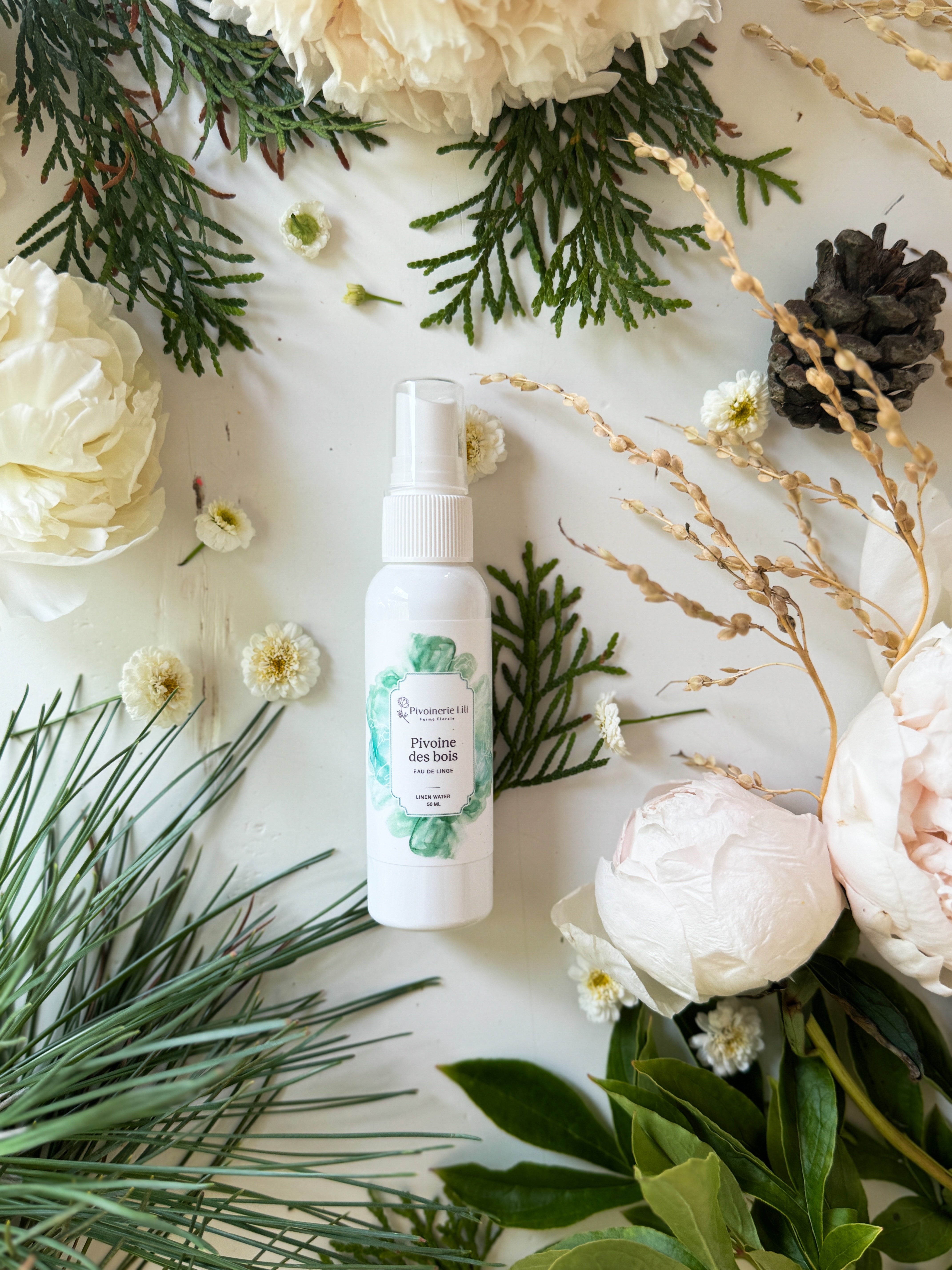 Eau de linge 50 ml Pivoine des bois