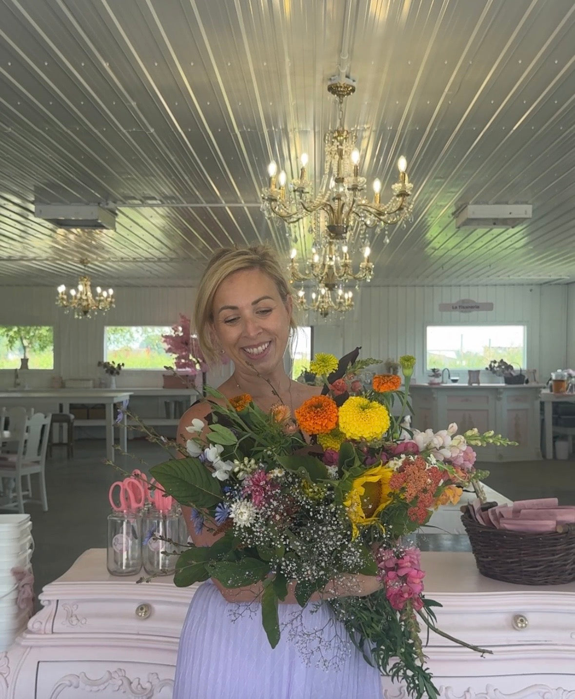 Bouquet of tulips from the farm