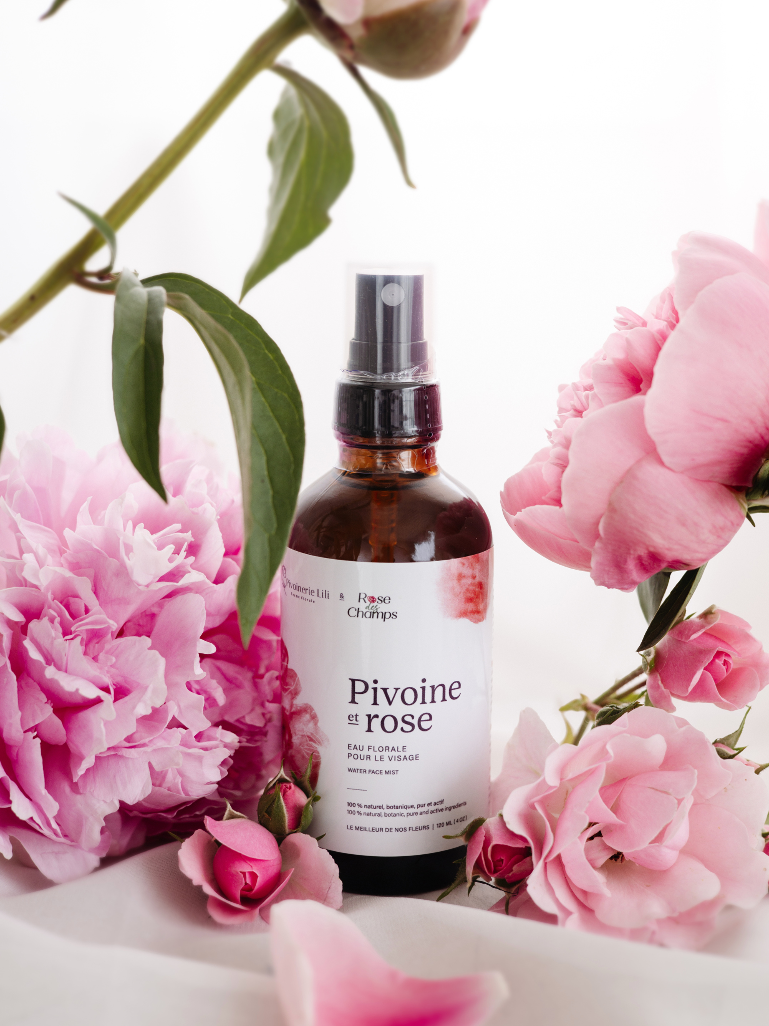 Eau florale – pivoine & rose pour le visage