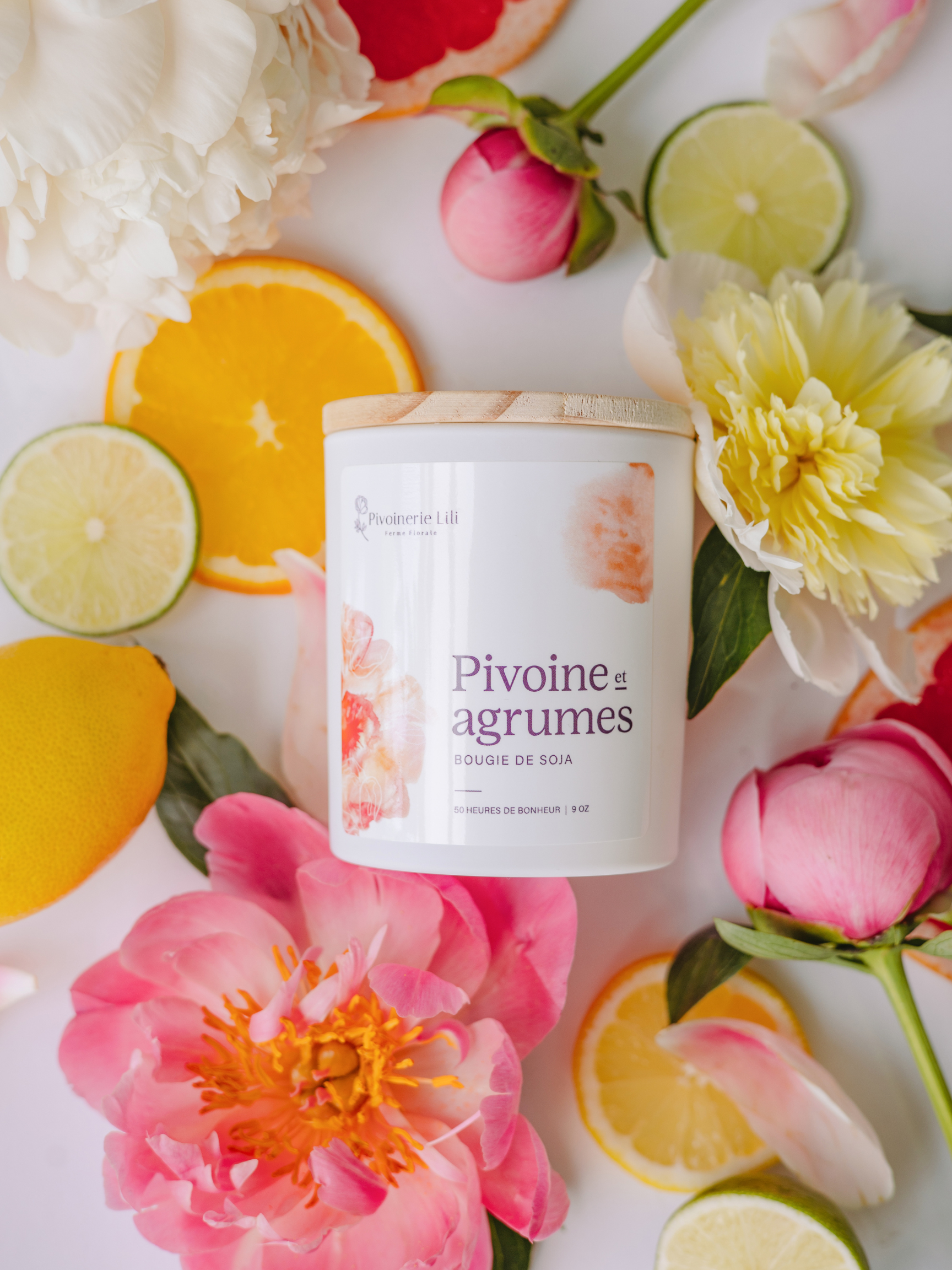 Bougie - Pivoine & Agrumes