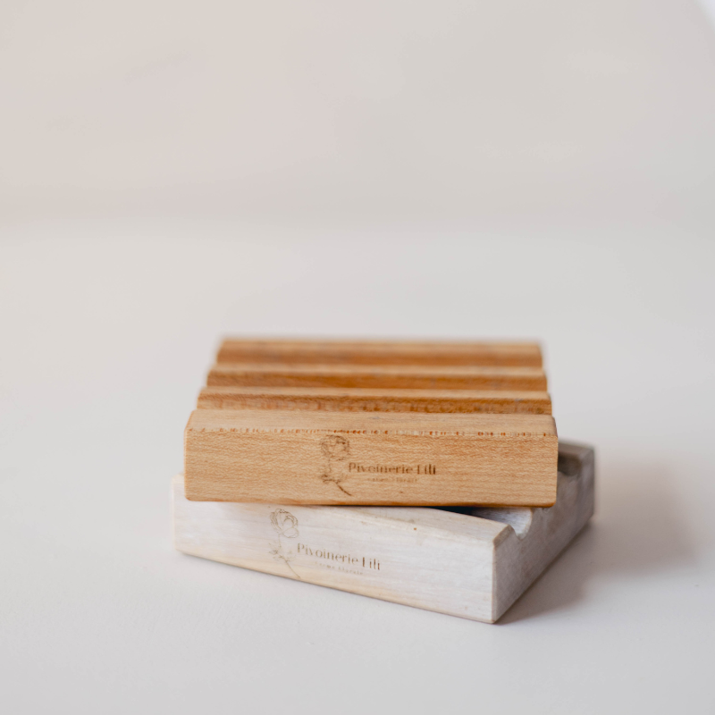 Porte-savon artisanal en bois