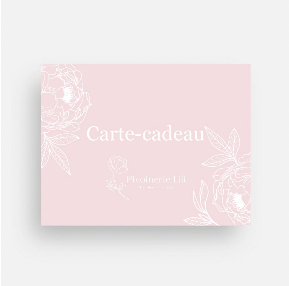 Carte-cadeau Pivoinerie Lili