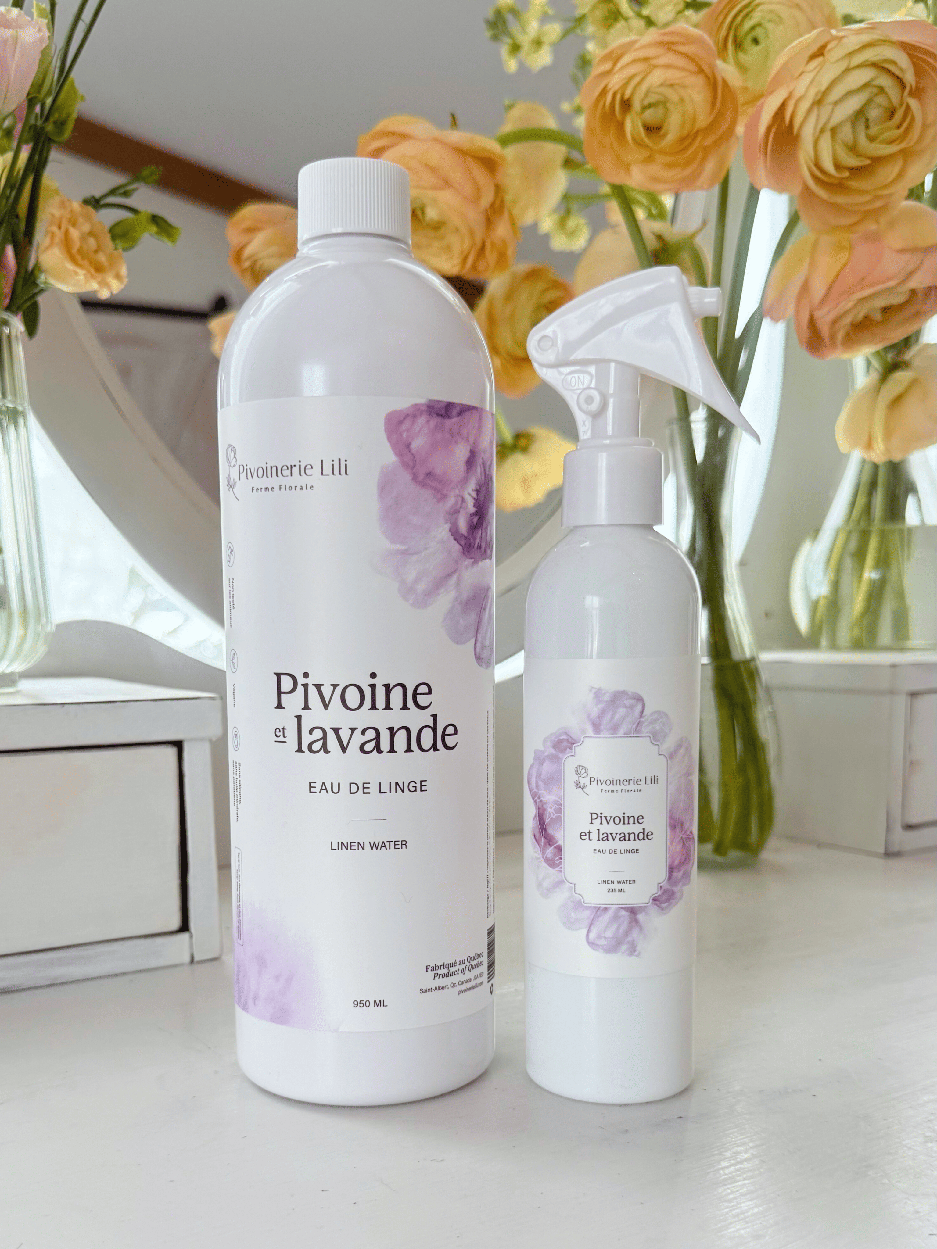 Duo - Eau de linge - Pivoinerie Lili - Pivoine et lavande