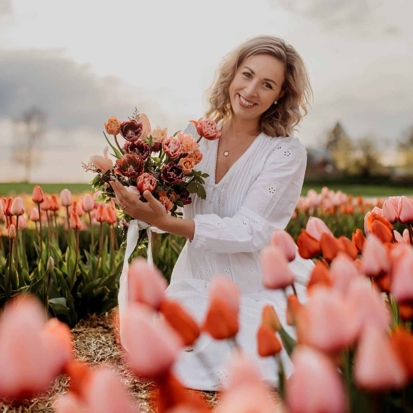 Bouquet de fleurs de saison - tulipes